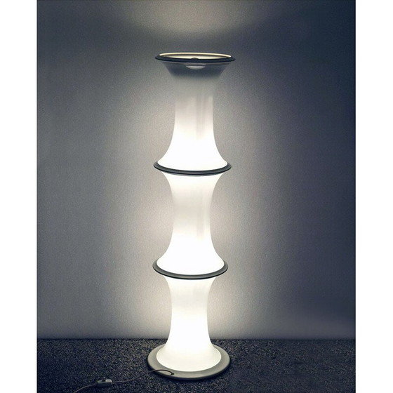 Image 1 of Lampe vintage en bambou et verre soufflé par Tronconi pour Vistosi Murano, 1970