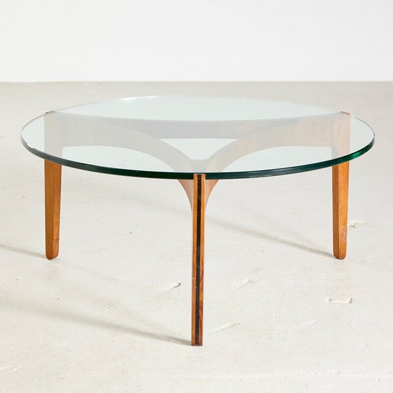 Image 1 of Table basse vintage en bois de rose par Sven Ellekaer pour Christian Linneberg, 1960