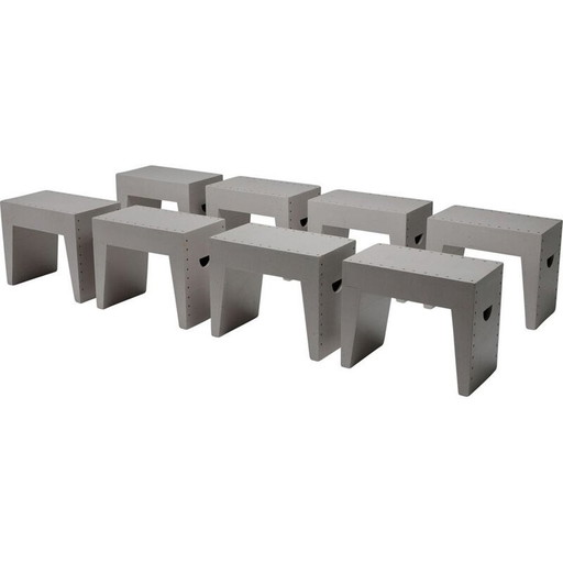 Ensemble de 4 tabourets Minimalistes vintage Bossche School Par Dom Hans van der Laan & Jan de Jong, Pays-Bas 1970