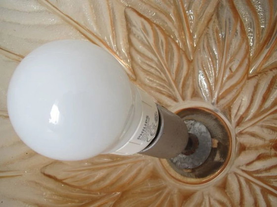 Image 1 of Plafond suspendu, Mid Century Modern, Art Deco, Hollywood Regency, Gatsby, Belle Epoque, Murano Glass, Brass, Luxury Vintag