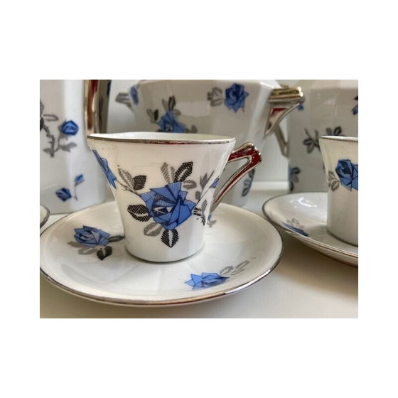 Image 1 of Service à café, thé et chocolat en porcelaine de Limoges pour Uc et Mf, 1940