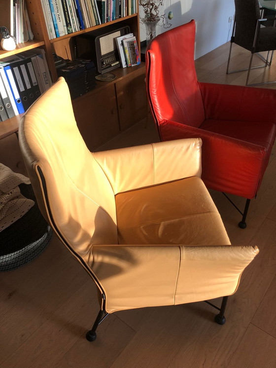 Image 1 of Fauteuil Charly de Montis (rouge et jaune)