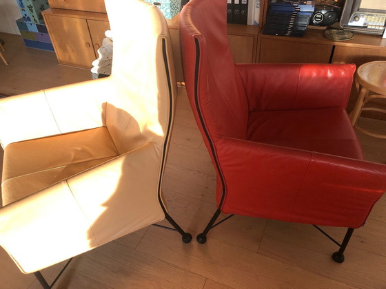 Image 1 of Fauteuil Charly de Montis (rouge et jaune)