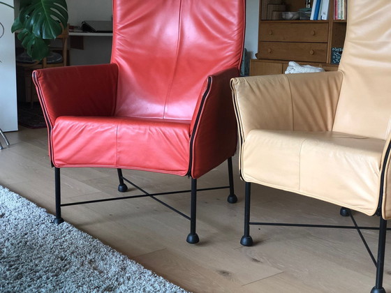 Image 1 of Fauteuil Charly de Montis (rouge et jaune)