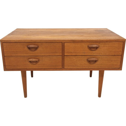 Commode vintage en teck par Kai Kristiansen pour Feldballes Møbelfabrik, Suède 1950