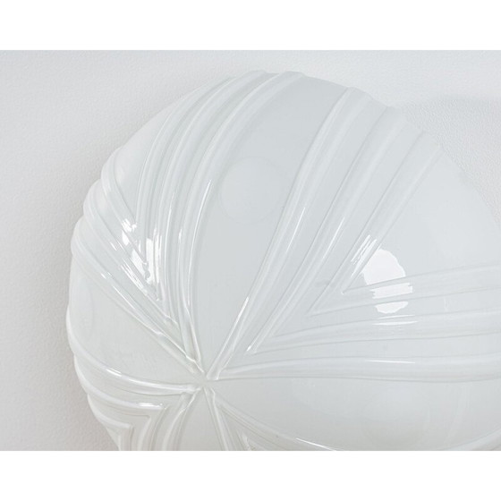 Image 1 of Applique vintage en verre blanc de Napako, Tchécoslovaquie 1970