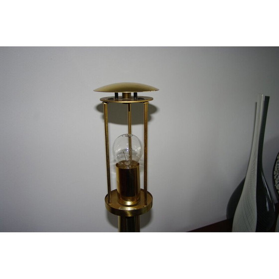Image 1 of Lampe de table vintage en verre et laiton par Limburg, Allemagne 1970