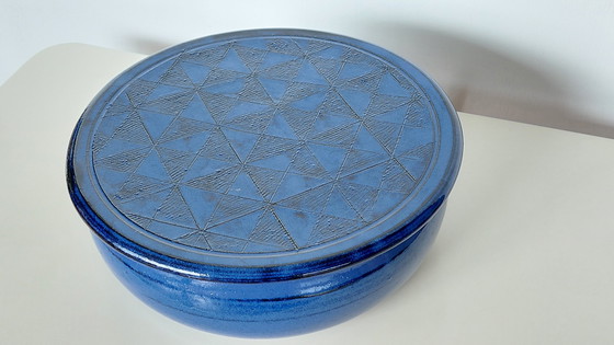 Image 1 of Boîte à biscuits Céramique Bleu