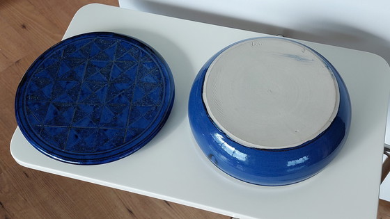 Image 1 of Boîte à biscuits Céramique Bleu