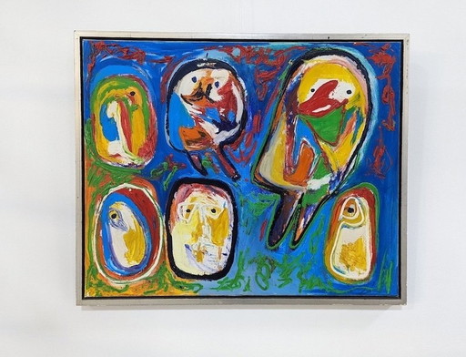 Finn Pedersen à l'huile sur toile, 1990S