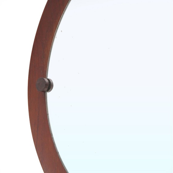 Image 1 of Miroir rond en contreplaqué incurvé, 1960S