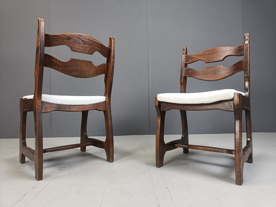 Image 1 of Chaises de salle à manger vintage brutaliste, ensemble de 6 - 1960S