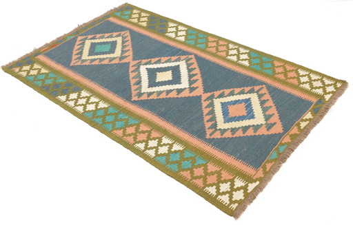 Kilim Perse Kashgaï -Tissé à la main- Pièce de collection- 154 X 97 cm No. 448815