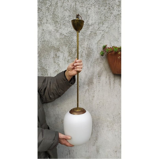 Image 1 of Lampe suspendue Stilnovo en verre de Murano, 1950s