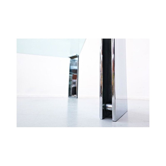Image 1 of Table vintage en acier et verre 1960