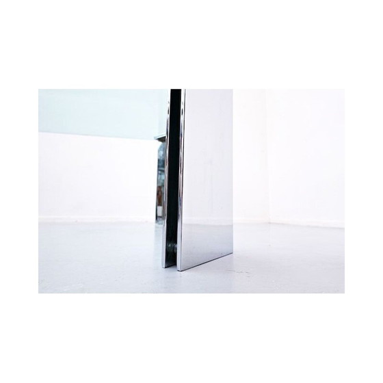 Image 1 of Table vintage en acier et verre 1960