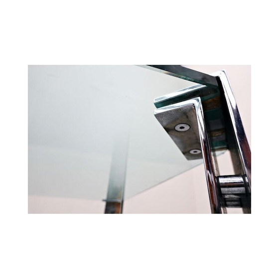 Image 1 of Table vintage en acier et verre 1960
