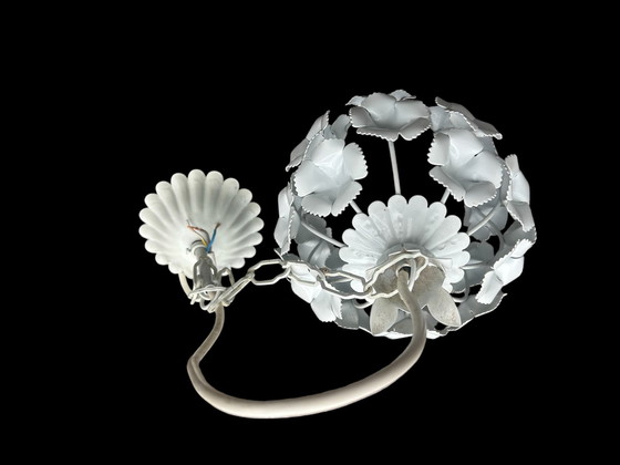 Image 1 of Lustre Boule De Fleurs En Métal 