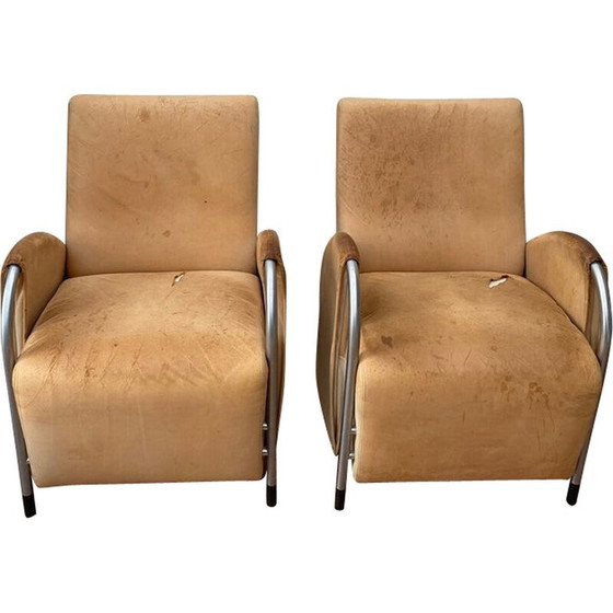 Image 1 of Paire de fauteuils Art Déco vintage par Jan des Bouvrie pour Gelderland