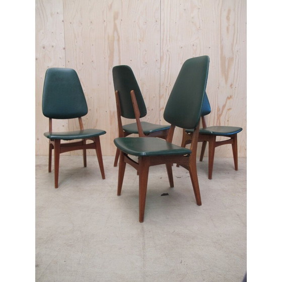 Image 1 of Ensemble de 4 chaises de salle à manger vintage en teck scandinave par Bruk Sorheim pour Sorheim Mill - 1960s