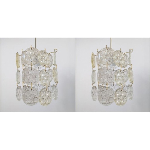 Paire de lustres ou pendentifs vintage des années 1960