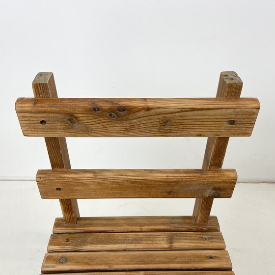 Image 1 of Banc vintage avec 3 chaises en bois