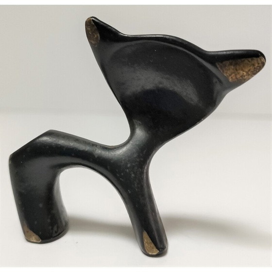 Image 1 of Porte-plume zoomorphe en bronze patiné noir, 1970