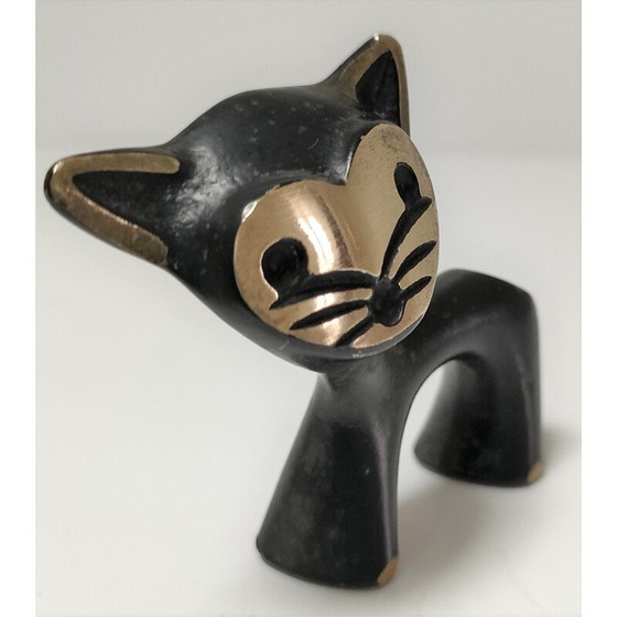 Image 1 of Porte-plume zoomorphe en bronze patiné noir, 1970