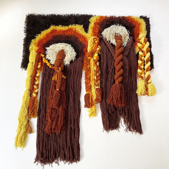 Image 1 of Tapis mural vintage en macramé et laine polyacrylique pour Desso Studio, Pays-Bas 1970