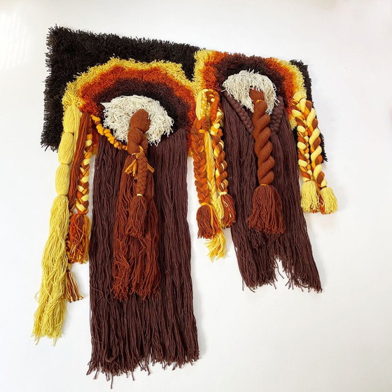 Image 1 of Tapis mural vintage en macramé et laine polyacrylique pour Desso Studio, Pays-Bas 1970