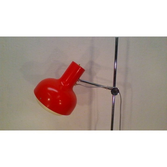 Image 1 of Lampadaire vintage rouge et métal par Hůrka, 1960