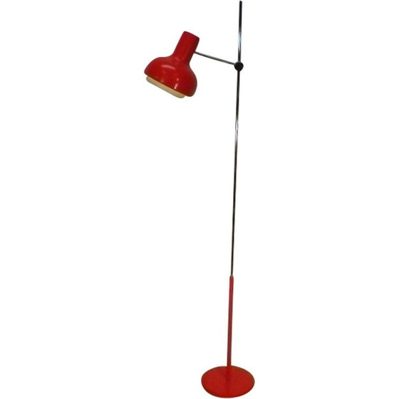 Image 1 of Lampadaire vintage rouge et métal par Hůrka, 1960
