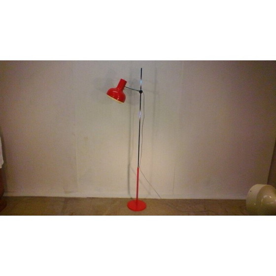 Image 1 of Lampadaire vintage rouge et métal par Hůrka, 1960