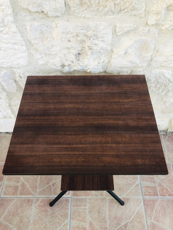 Image 1 of  Table d'appoint vintage en métal avec plateau en formica, 1960S