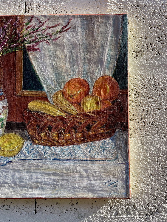 Image 1 of Nature Morte Huile Sur Toile Contemporaine 