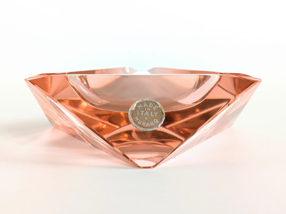 Image 1 of Bol en verre de Murano rose | Flavio Poli, Italie | Milieu du siècle