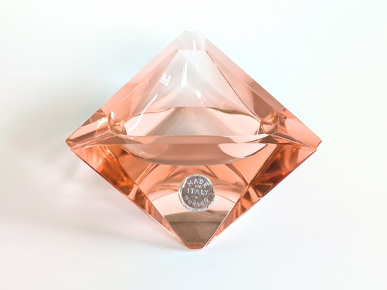 Image 1 of Bol en verre de Murano rose | Flavio Poli, Italie | Milieu du siècle