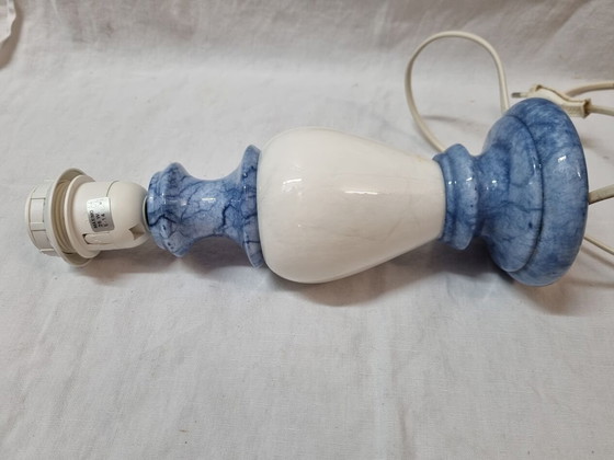 Image 1 of Pied De Lampe En Marbre Bleu, 1970