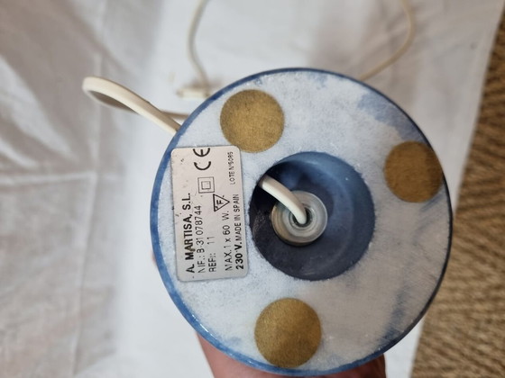 Image 1 of Pied De Lampe En Marbre Bleu, 1970