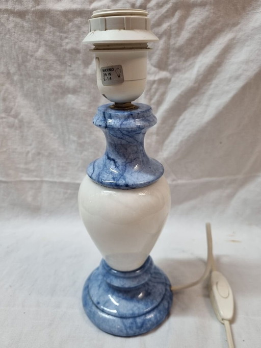 Pied De Lampe En Marbre Bleu, 1970