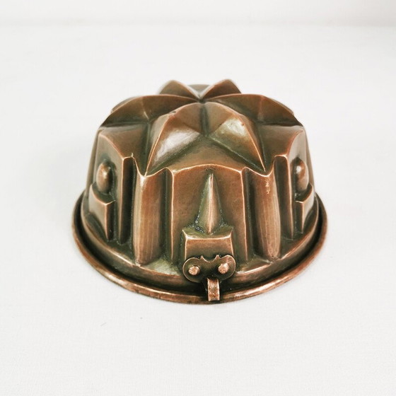 Image 1 of Boîte à gâteaux vintage en cuivre Art Déco, Allemagne 1920
