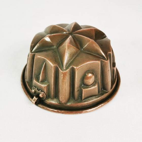 Image 1 of Boîte à gâteaux vintage en cuivre Art Déco, Allemagne 1920