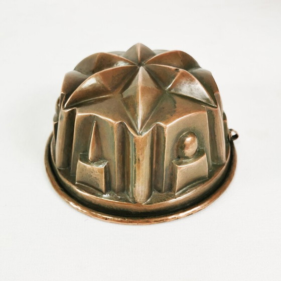 Image 1 of Boîte à gâteaux vintage en cuivre Art Déco, Allemagne 1920