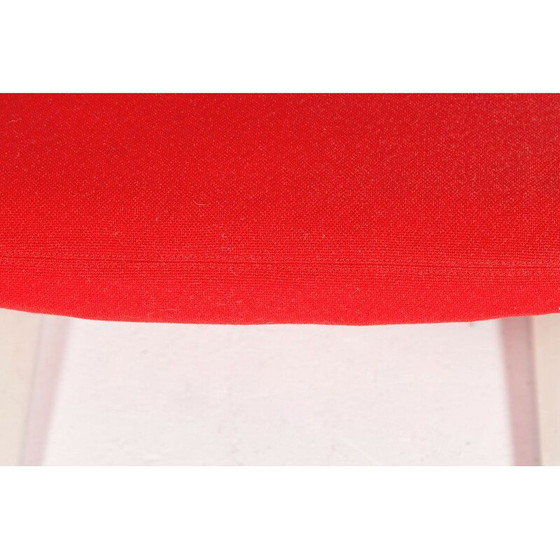 Image 1 of Fauteuil concorde vintage en laine rouge et acier par Artifort, 1960