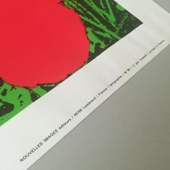 Image 1 of Sérigraphie vintage "Fleurs" d'Andy Warhol par Nouvelles Images Editeurs, France 1970