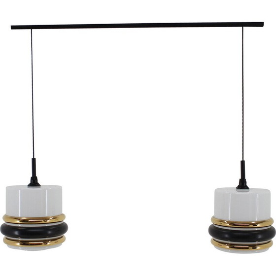 Image 1 of Lampe suspendue vintage en verre, Tchécoslovaquie, années 1970