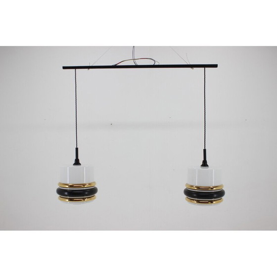 Image 1 of Lampe suspendue vintage en verre, Tchécoslovaquie, années 1970