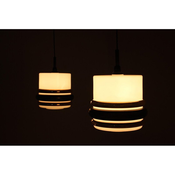 Image 1 of Lampe suspendue vintage en verre, Tchécoslovaquie, années 1970