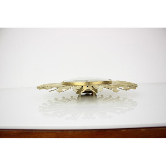 Image 1 of Horloge murale vintage en forme de soleil, Allemagne 1980