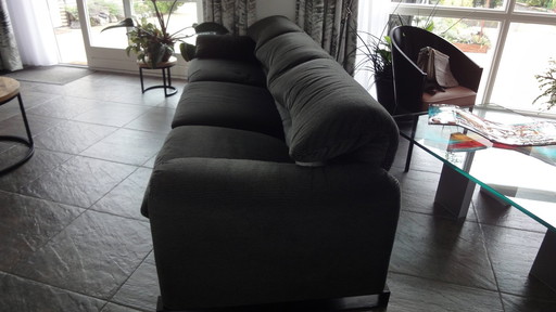 Cassina Maralunga 3 places Gris Anthracite Avec Noir